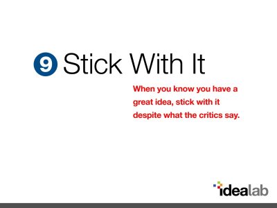 Lesson #9: Stick With It